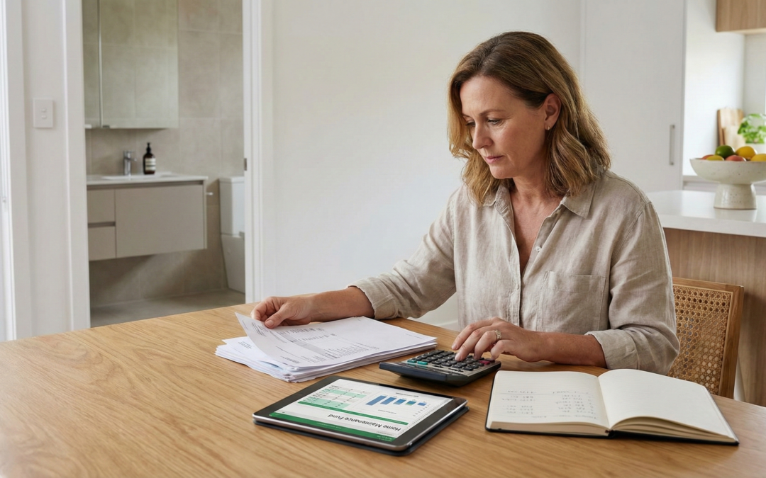 Australian homeowner budgeting annual home maintenance costs using the 1 percent rule