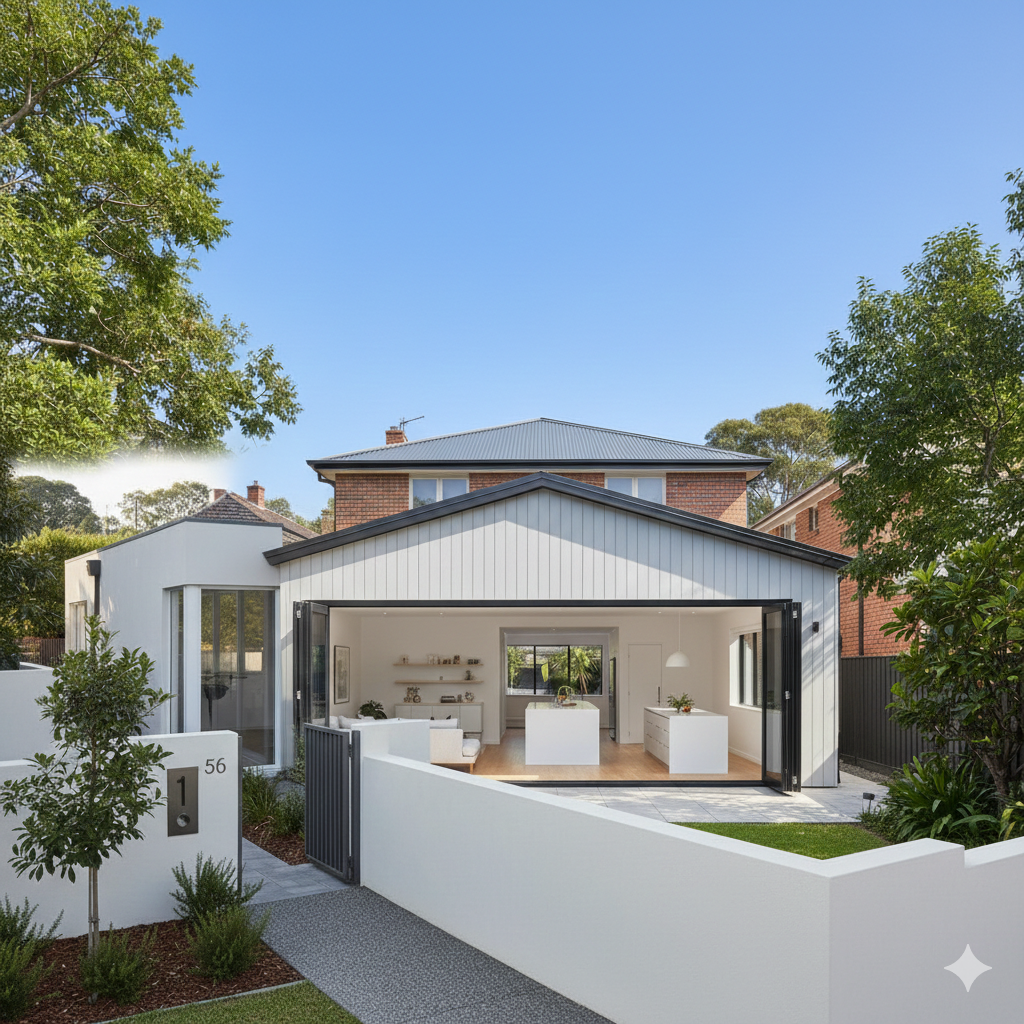 continuous extension wrapping around original structure