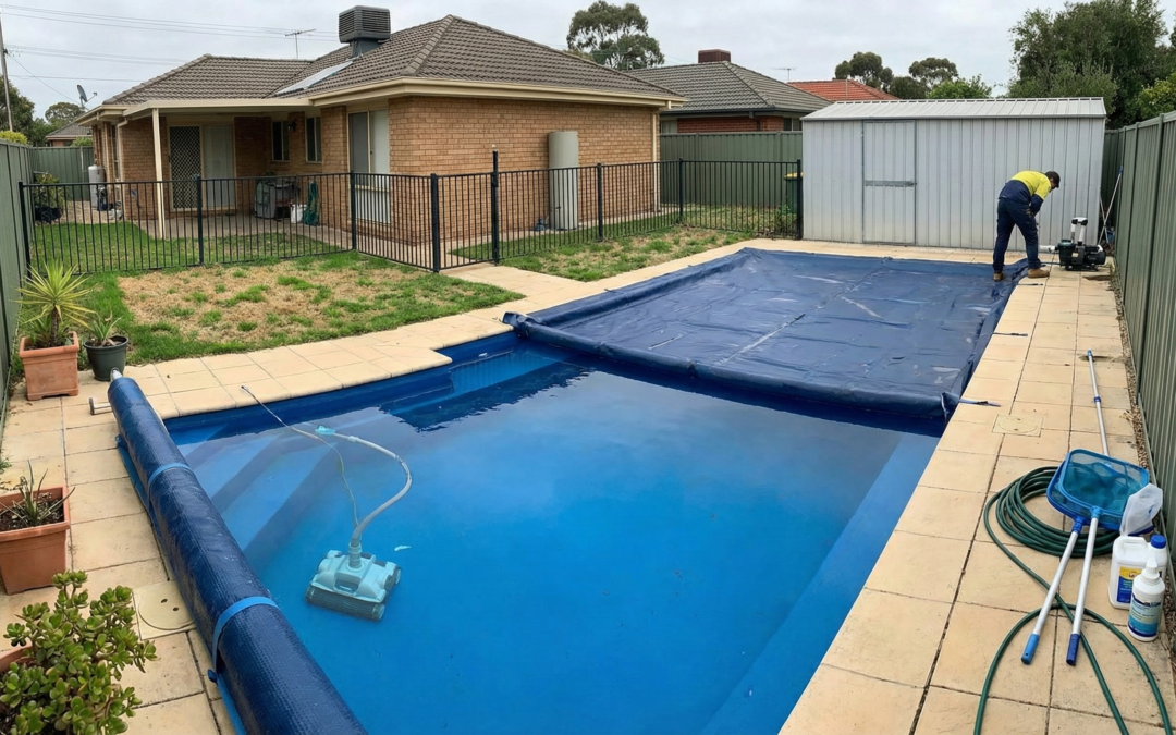 Suburban Australian house with backyard swimming pool showing why pools are one of the home improvements least likely to increase property value