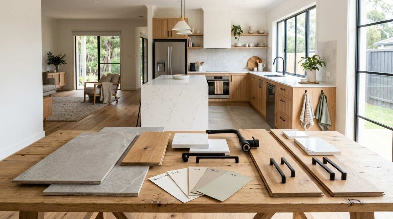 Durable renovation materials and timeless finishes for a modern Airbnb interior designed for high guest turnover.