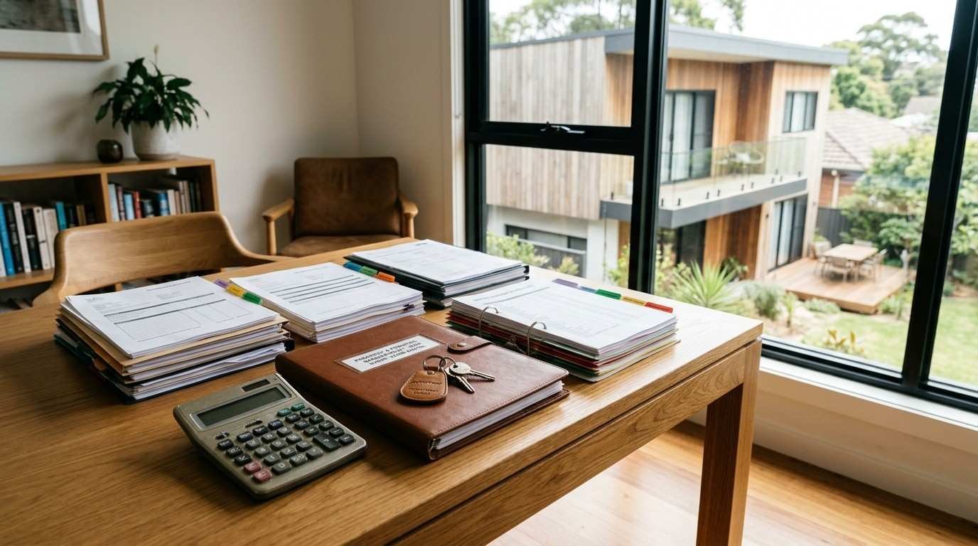 Insurance and tax planning documents prepared for managing a compliant short-term rental property in New South Wales.