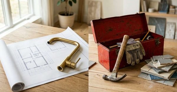 DIY vs professional bathroom renovation comparison.