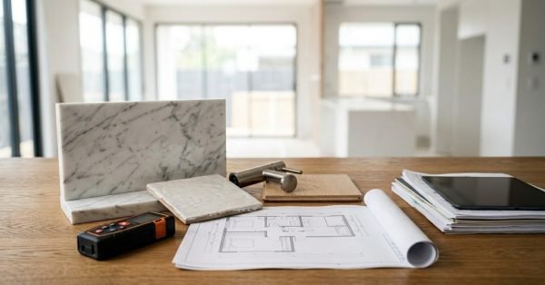 Bathroom renovation material cost planning and samples.