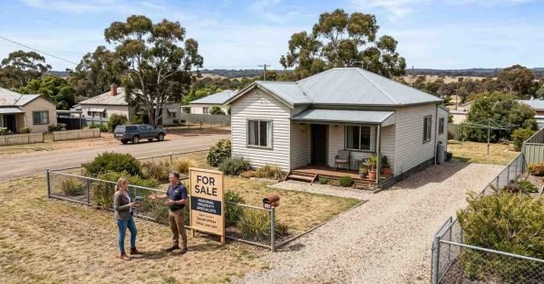 Affordable Australian house under construction using simple modern design and cost-efficient building methods