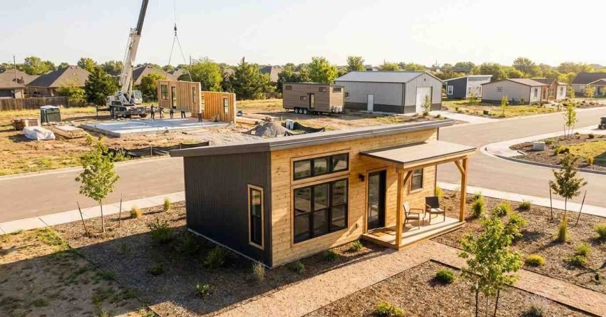 Affordable modern modular ranch and tiny homes with simple energy efficient designs and cost effective construction concepts