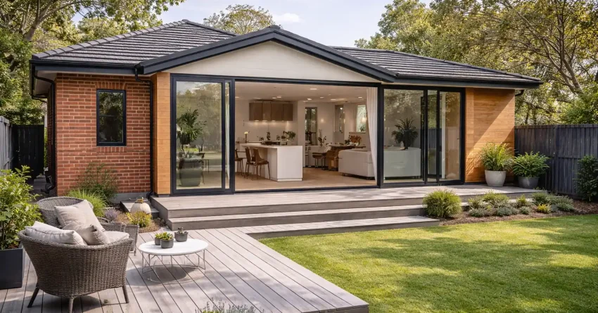 Modern Rear House Extension with Open Plan Living in Sydney