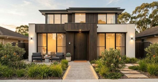 Modern Sydney home set up for compliant short-term rental accommodation with a private entrance, landscaped exterior, and contemporary residential design.