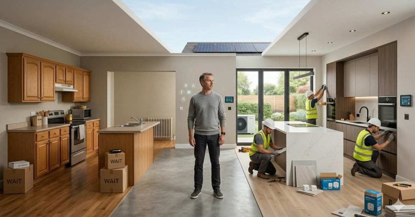 homeowner deciding whether to renovate in 2026 showing home upgrade versus unchanged property